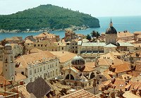 Dubrovnik over the ancient roofs