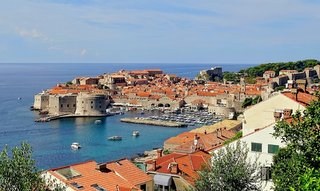 Dubrovnik - view of the walled city and harbour