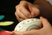 painting Easter eggs