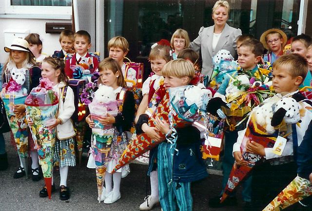 first day at school - sugar bags