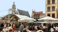 Leipzig October market - music, food and drink
