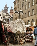 Leipzig October market - historic waggon