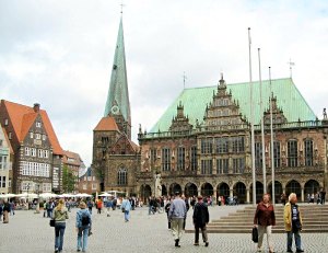 Bremen Marktplatz mit Altem Rathaus