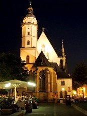 Leipzig by night St. Thomas Church
