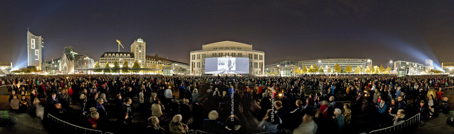 Leipzig Festival of Lights on Oct. 9 / Lichtfest zum 9. Oktober