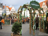 Leipzig October market - music, food and drink
