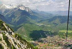 Mittenwald viewed from the Karwendel cable car