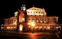 Dresden Semper Opera House by night