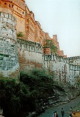 Mehrangarh Fort, view to the ramparts