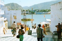 Pushkar view of the lake