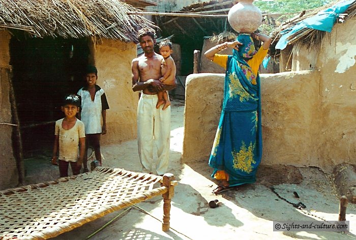 India people in the village