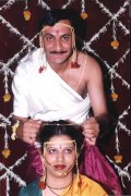 Indian wedding - putting on the Mangalsutra, a sacred chain