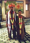 young married couple in the temple