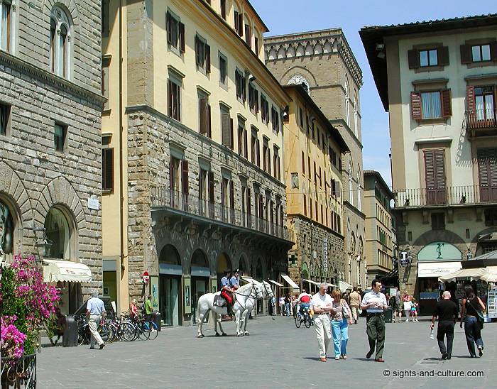 Florence historic centre Piazza della Signora