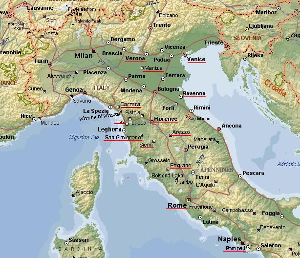 Map Venice Italy