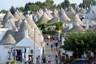 Alberobello Trulli areal view, UNESCO World Heritage