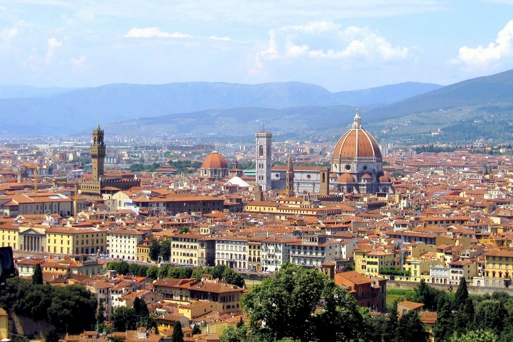 Florence areal view of the city