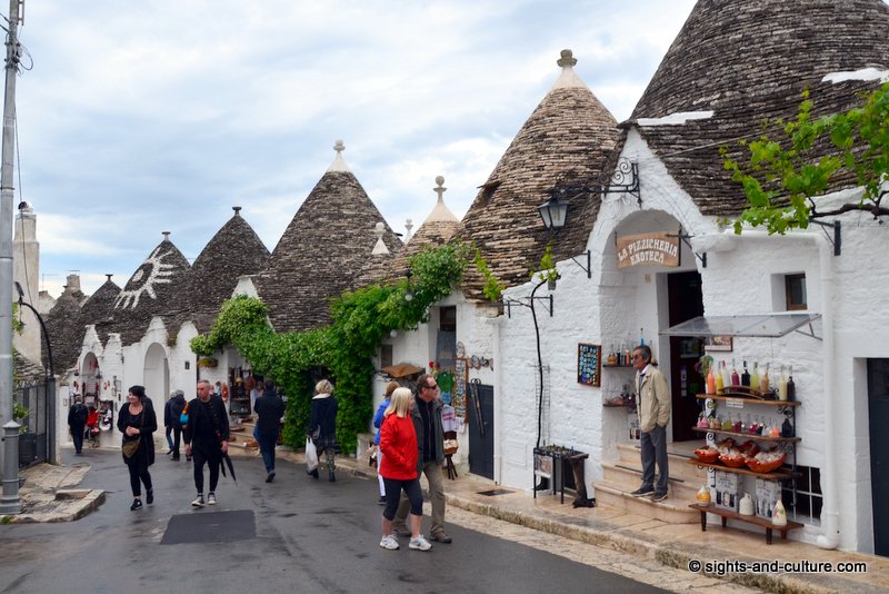 Italy Apugkia - view of Trullis at Alberobello
