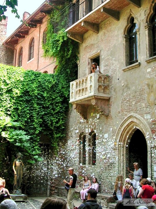 Verona Guilietta's / Juliet's home with the famous balcony