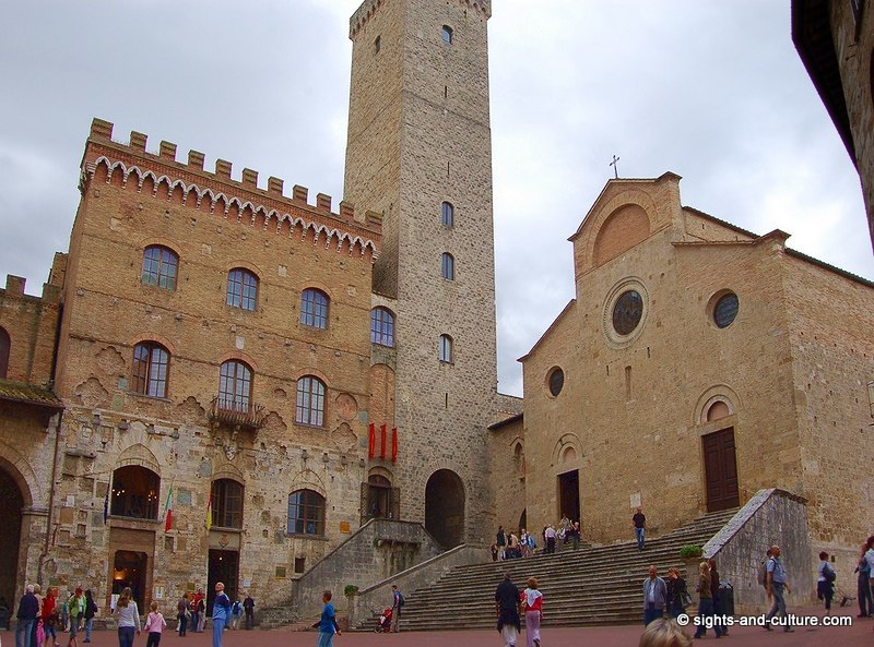 San Gimignano historic centre, cathedral and town hall