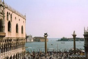 Venedig Dogenpalast, Blick zum Markusbecken