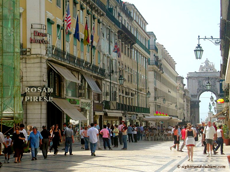 Lisbon - Main street Rua Augusto July 2001