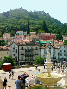 View from the National Palace to the moorish castle, Castelo dos Mouros