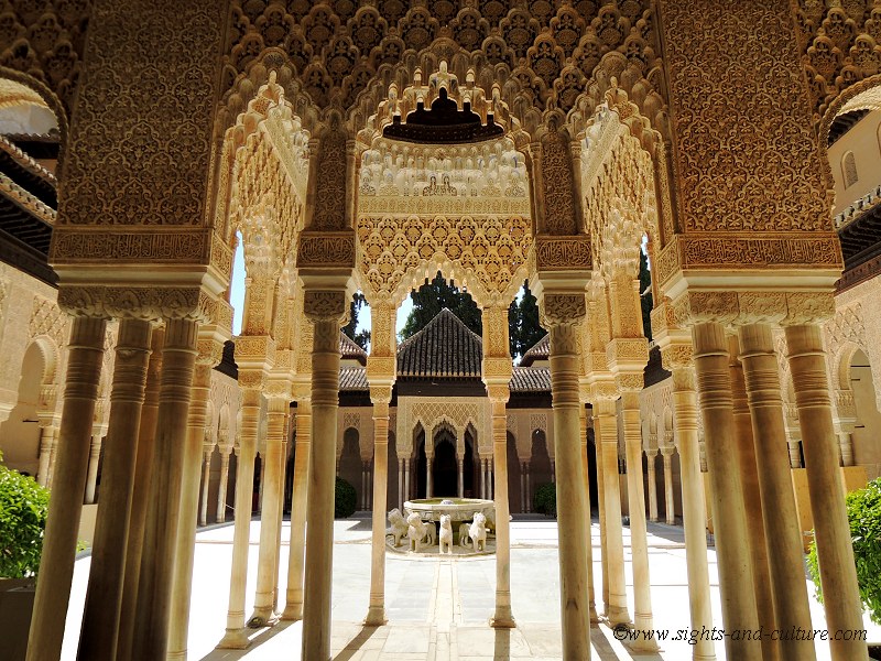Alhambra Court of Lions with fountain