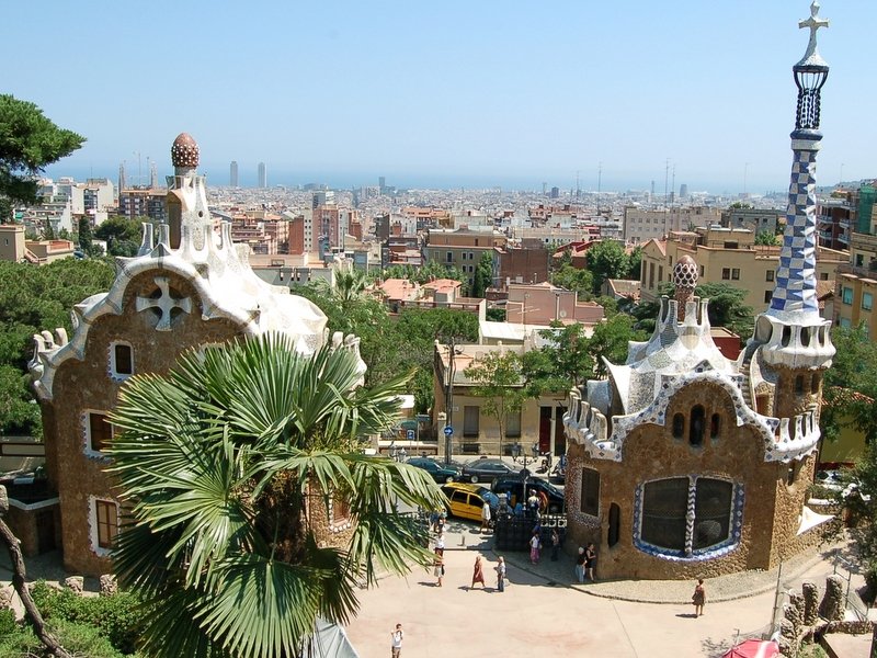 A. Gaudi Park G&uuml;ell entrance pavilions