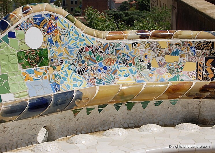 A. Gaudi Park Güell mosaic