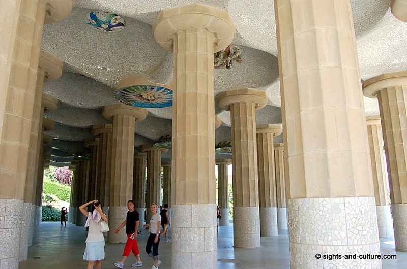 A. Gaudi Park Güell portico