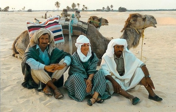 rest with Beduines in the Tunisian desert