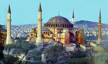 View of the mosque Hagia Sophia in Istanbul