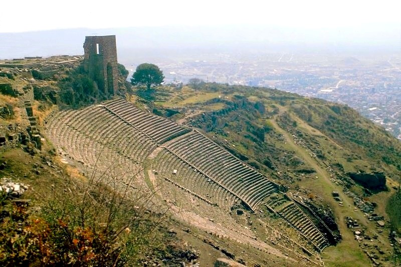 Pergamon theater, the steepest in the ancient world