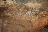 Uluru cave paintings at Mutitjulu Walk