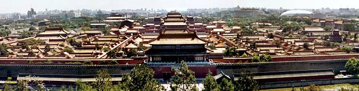 forbidden city, viewed from the prospect hill, opposite the northern gate