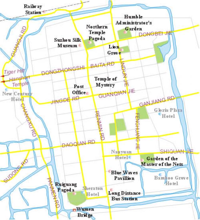 Suzhou tourist map