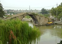 Suzhou Kaiserkanal mit Wumen Brücke
