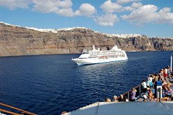Santorini - Sailing along the main island Thira