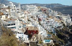 Santorini - panoramic view of Fira